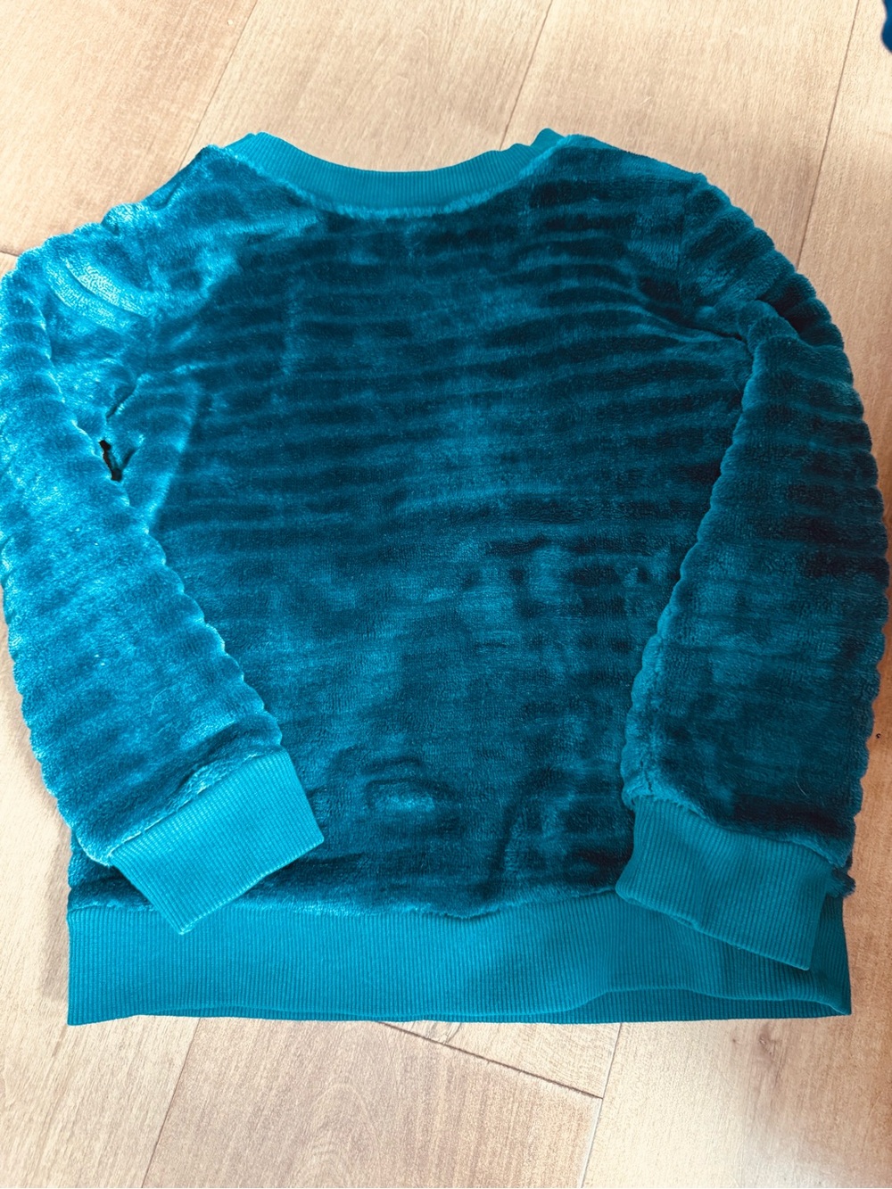 Cat & Jack Teal Plush Crew Sweatshirt
